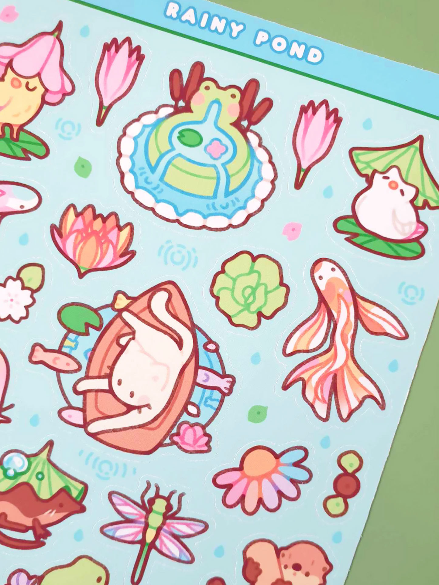 Rainy Pond Sticker Sheet