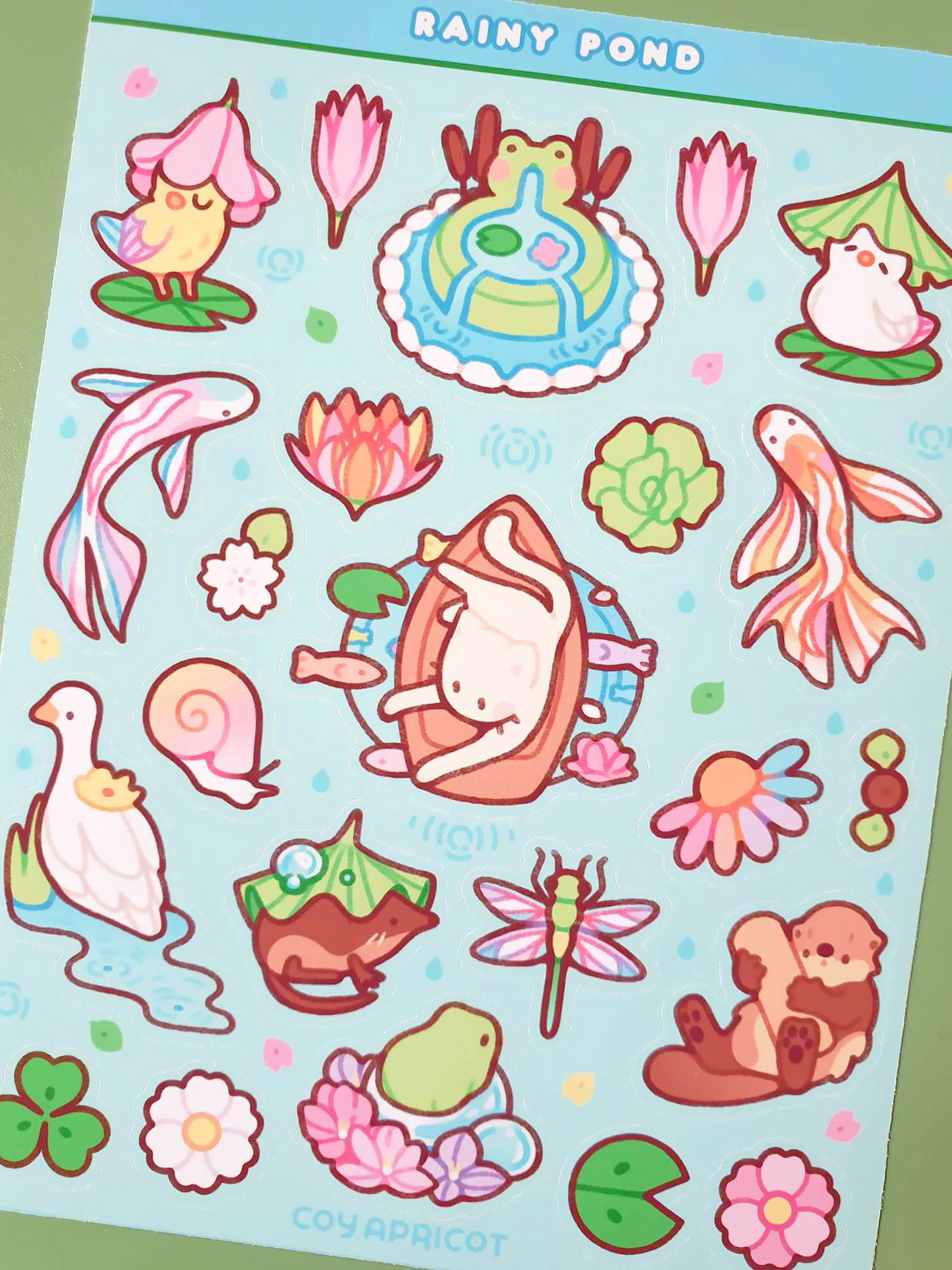 Rainy Pond Sticker Sheet