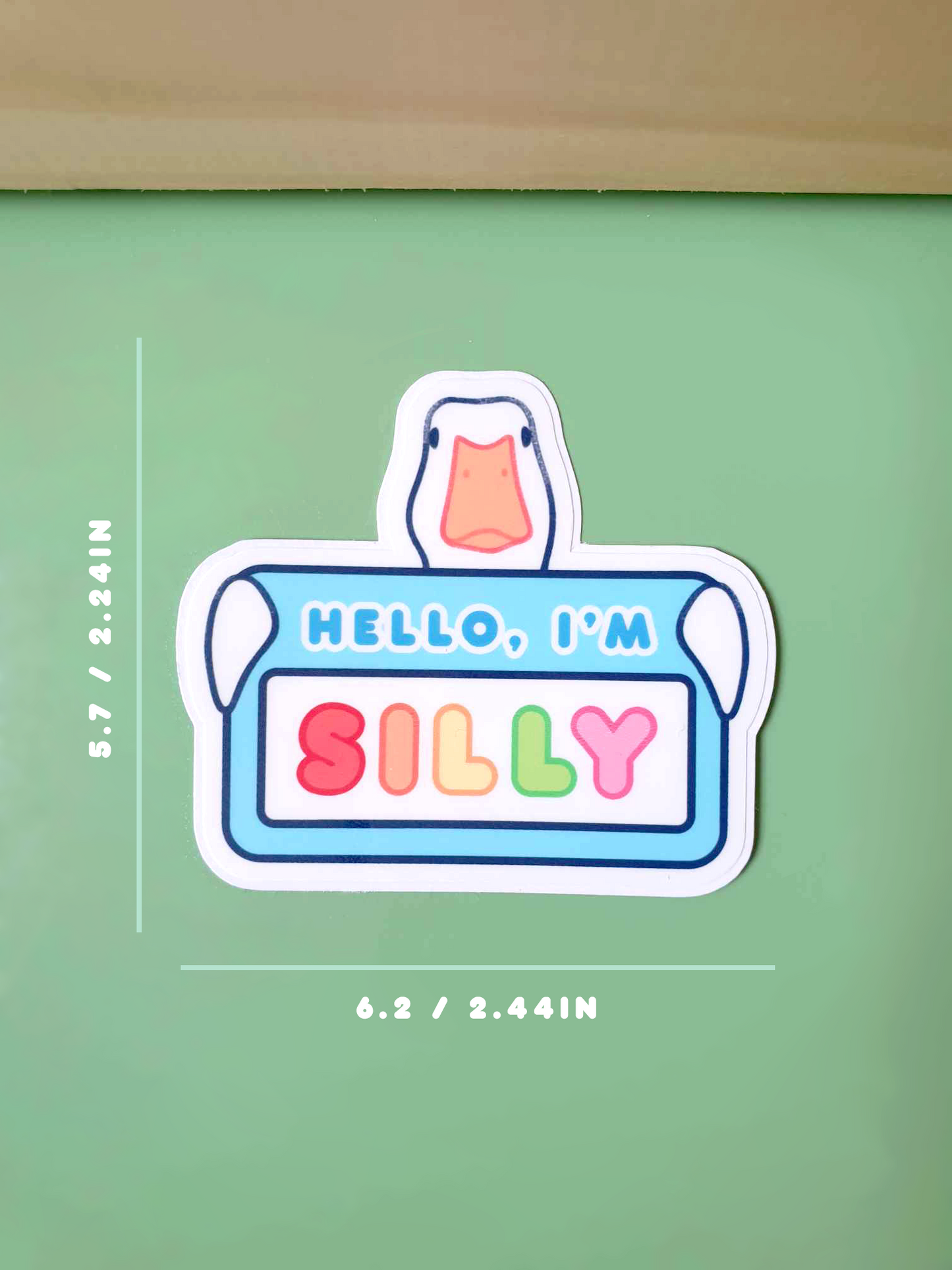 Hello I'm Silly Vinyl Sticker