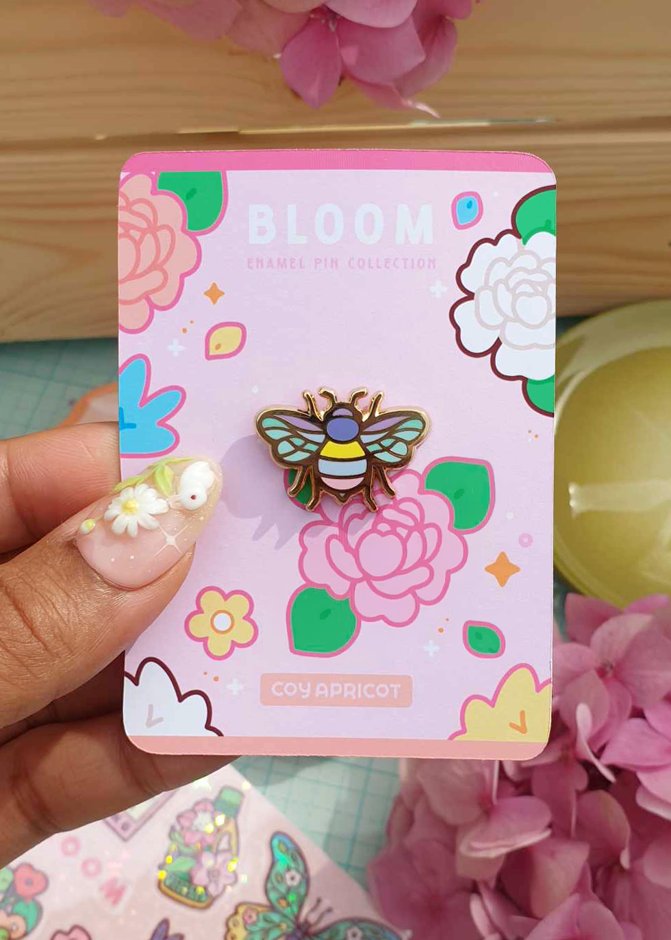 Bee Hard Enamel Pin