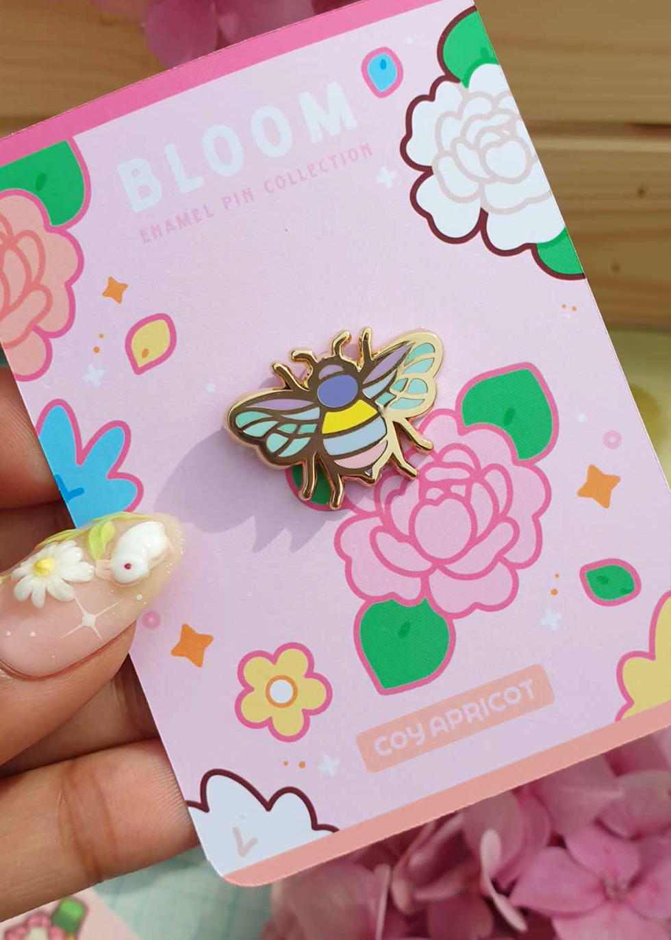 Bee Hard Enamel Pin