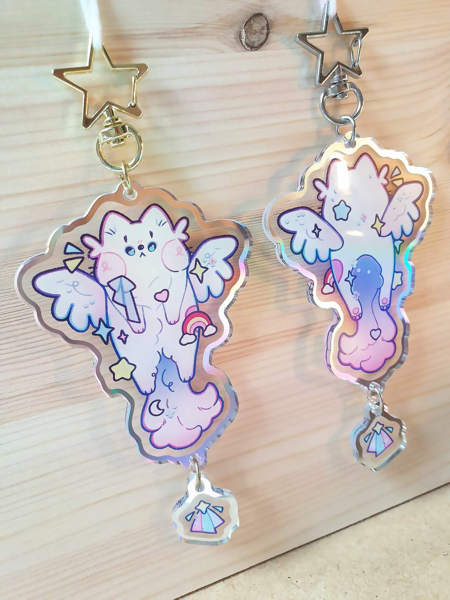 Dreamy Dreamcat Silver Edge 2 Piece Keychain