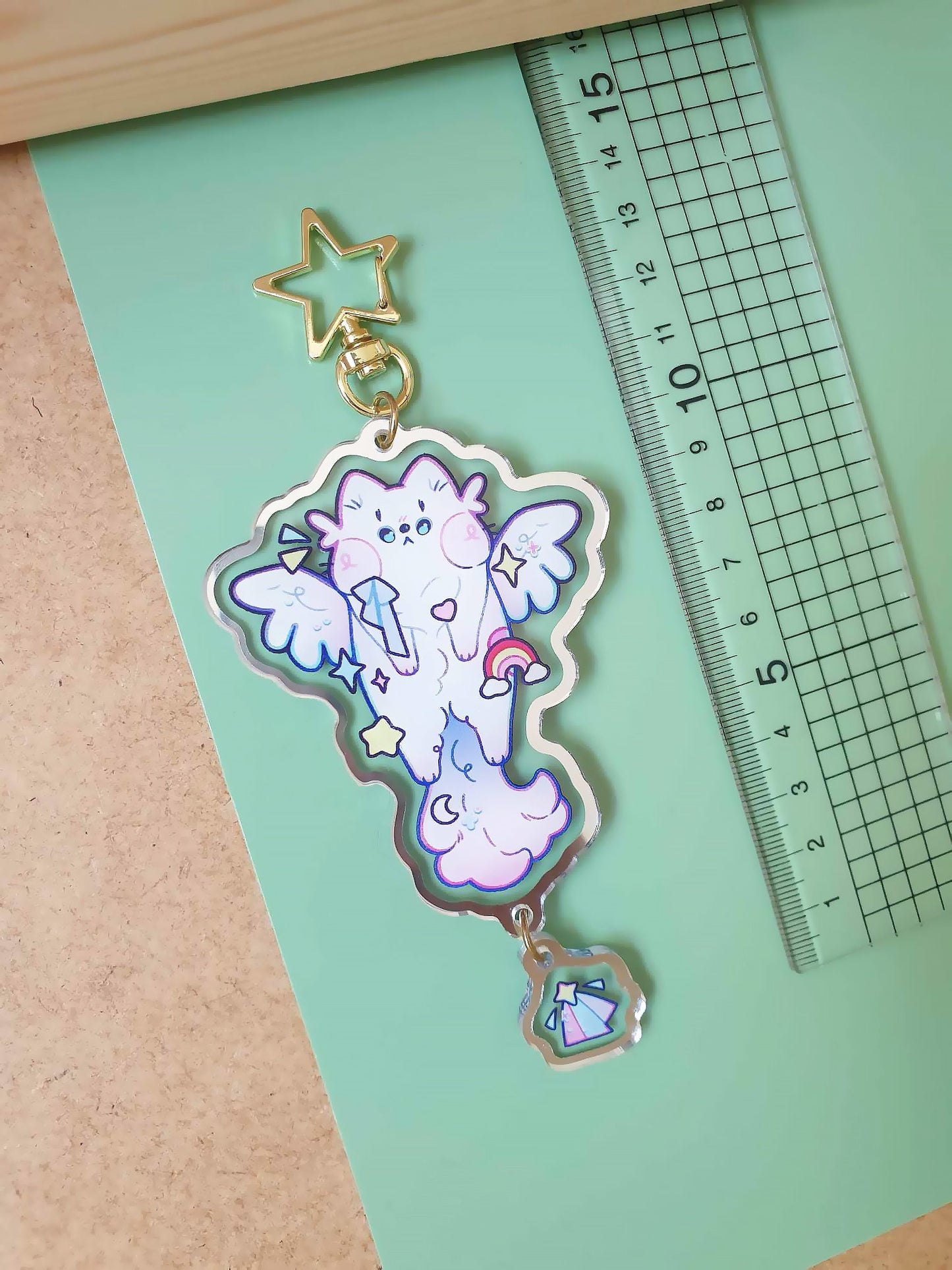 Dreamy Dreamcat Silver Edge 2 Piece Keychain